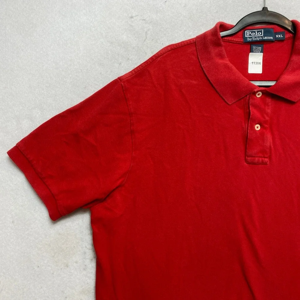 Polo Ralph Lauren Polo Shirt Mens XXL Red Short Sleeve Pique Pony Logo